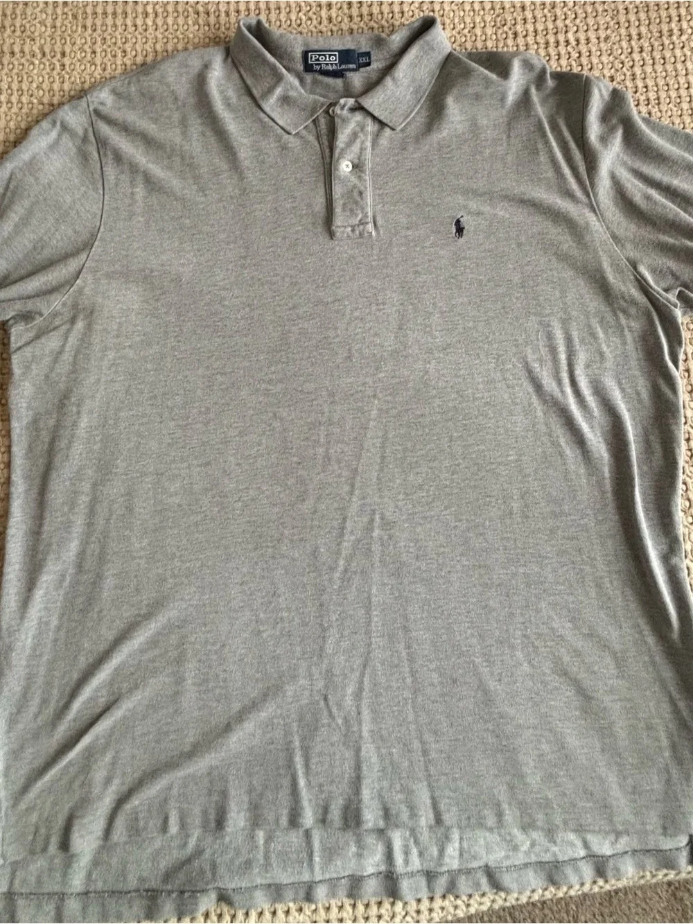 Vintage Polo by Ralph Lauren Men's Gray Polo Shirt